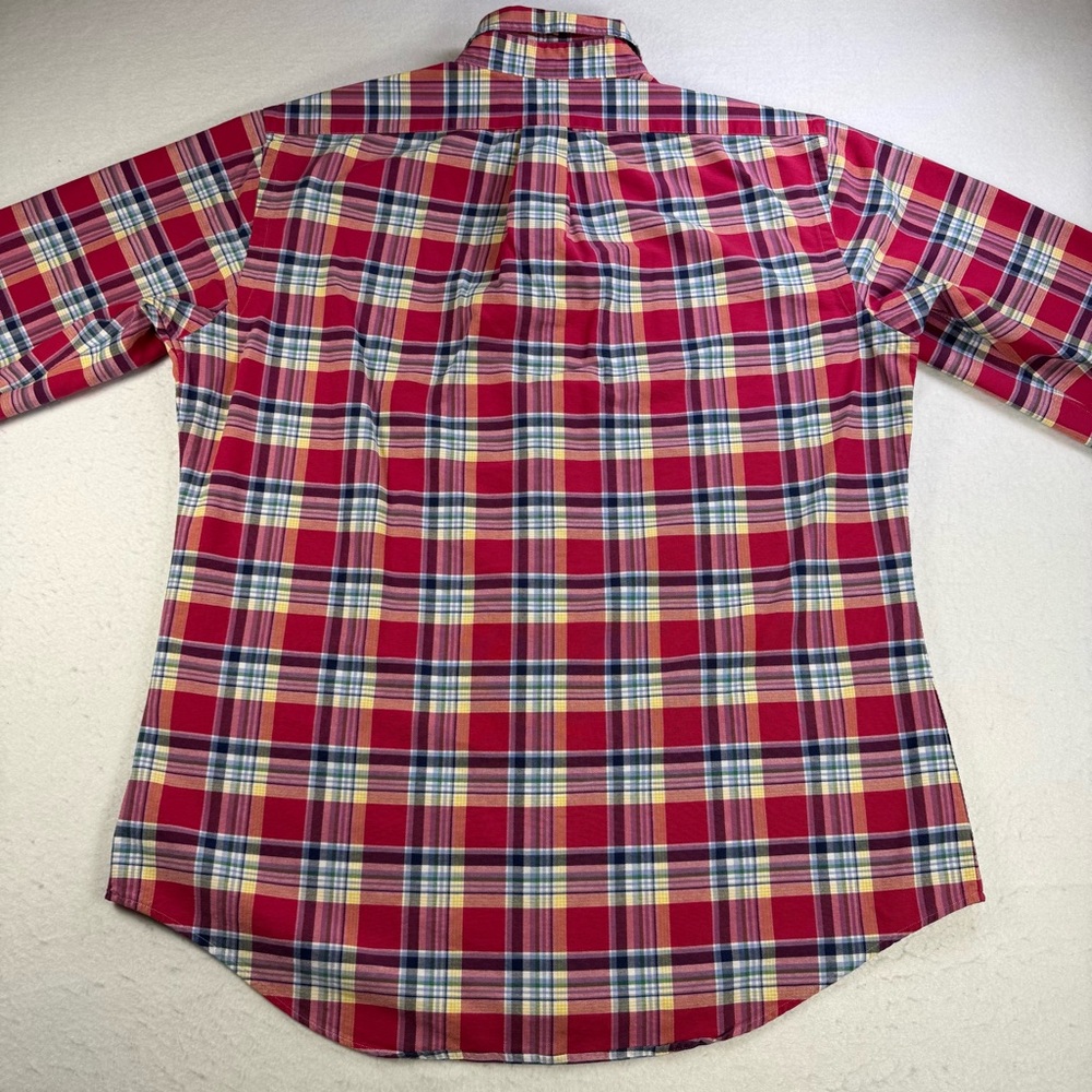 Ralph Lauren Men’s L Custom Fit Pink Multicolor Plaid Shirt 100% Cotton‎ - Picture 3 of 13